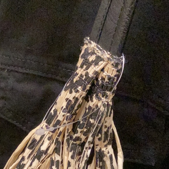 Free People Straw Fringe Pattern Hobo/Tote Handbag - Picture 7 of 7